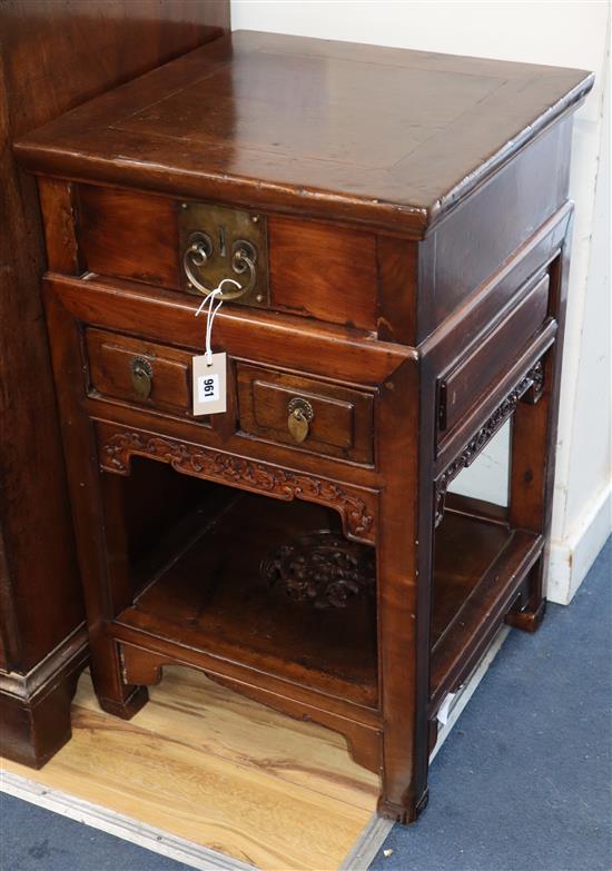 A Chinese hardwood cabinet W.47cm